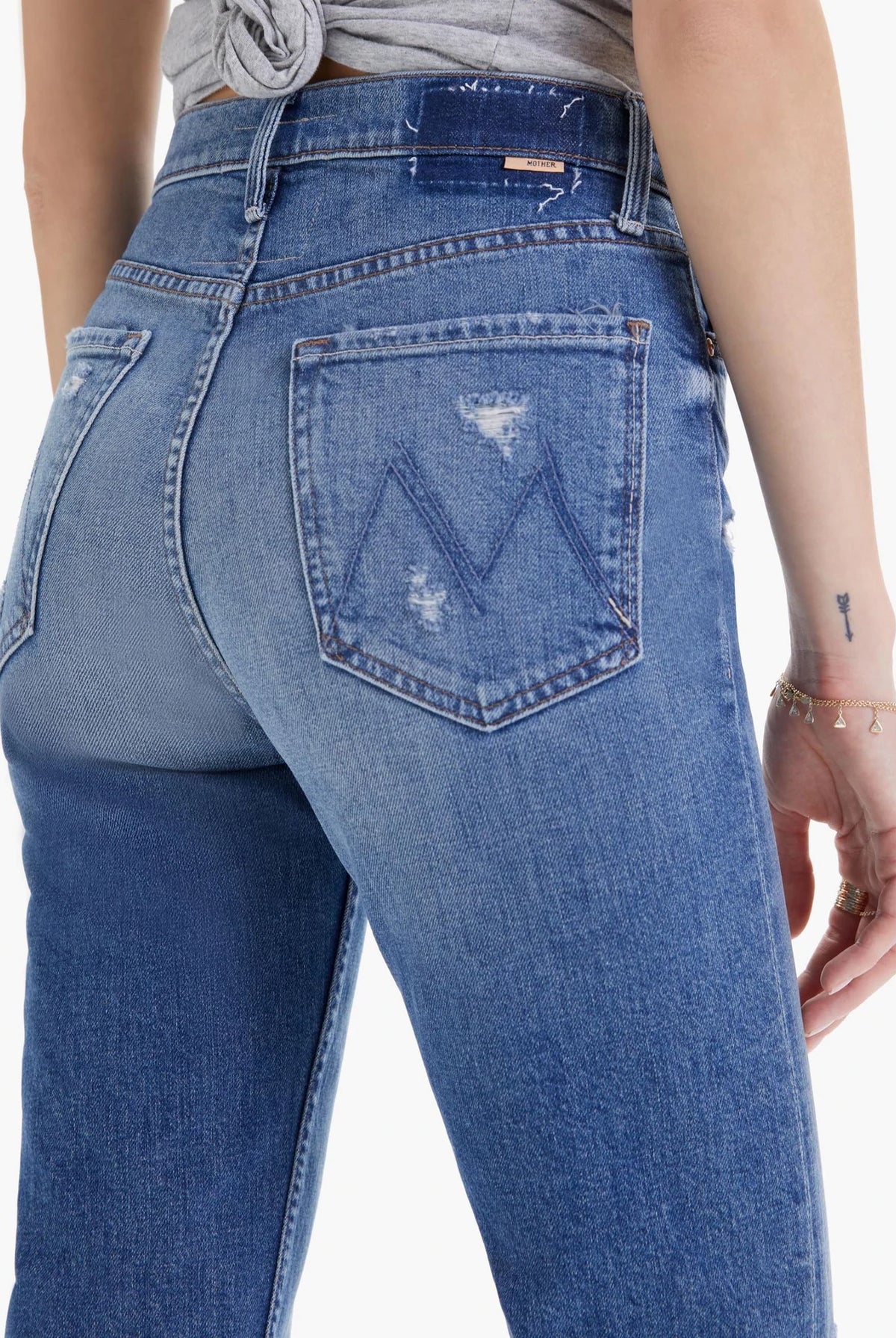 High Waisted Rider Ankle - Far Beyond the Sky by MOTHER — view 3