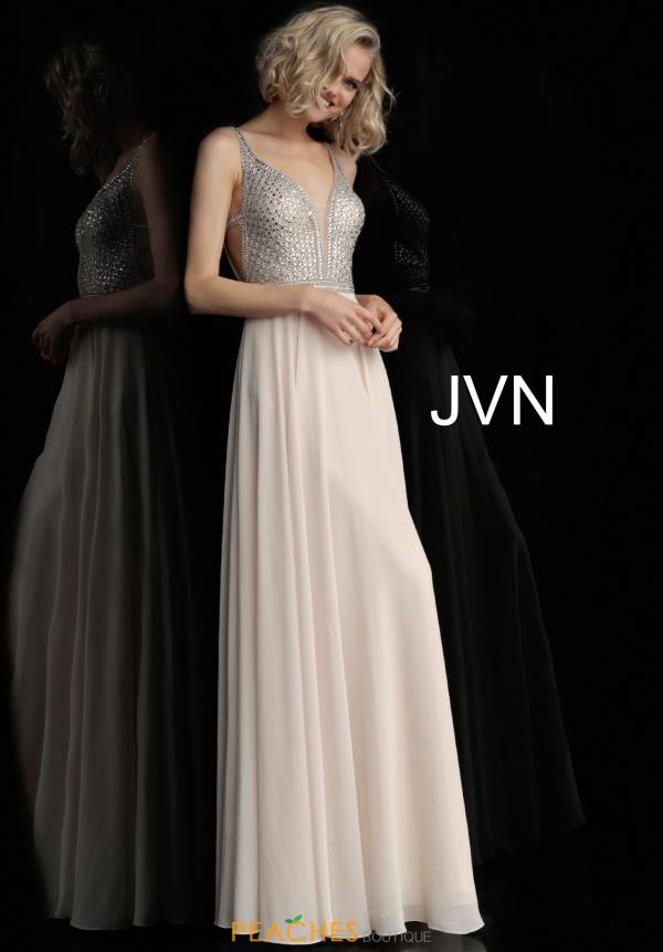 Beaded Bodice Gown - Nude by Jovani | 25 South Boutiques