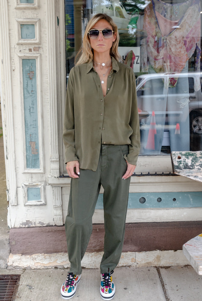 Comfort Fit Trousers - Green by Transit Par-Such — view 3