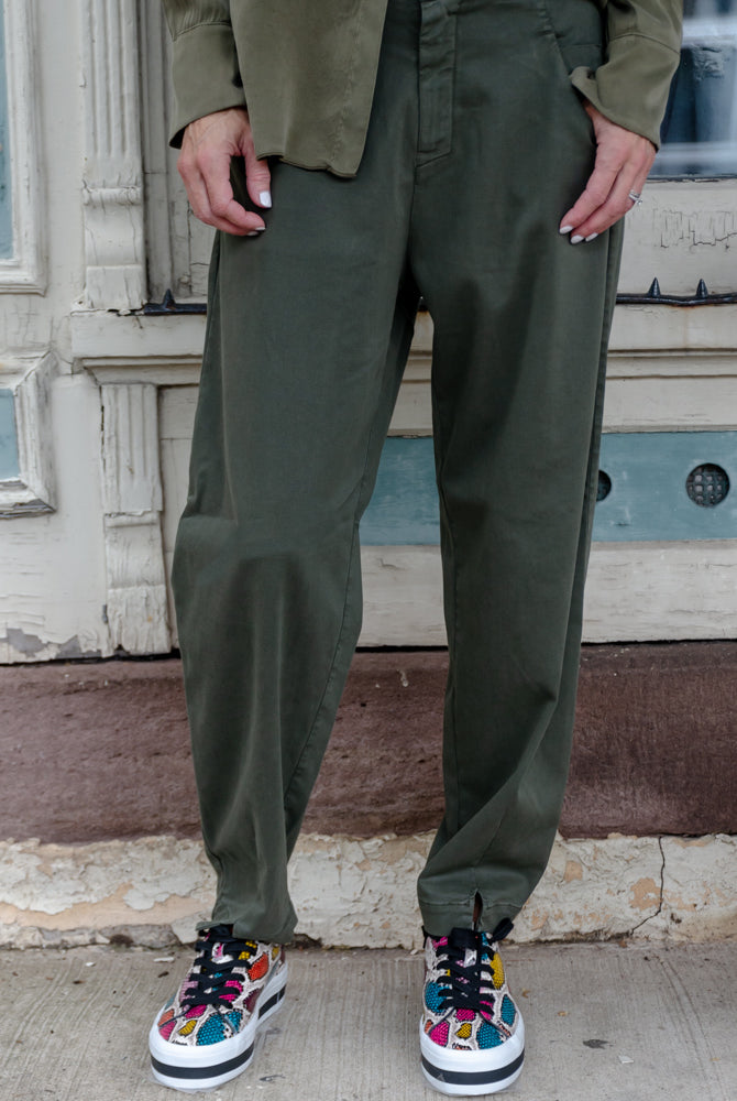 Comfort Fit Trousers - Green by Transit Par-Such — alternate view