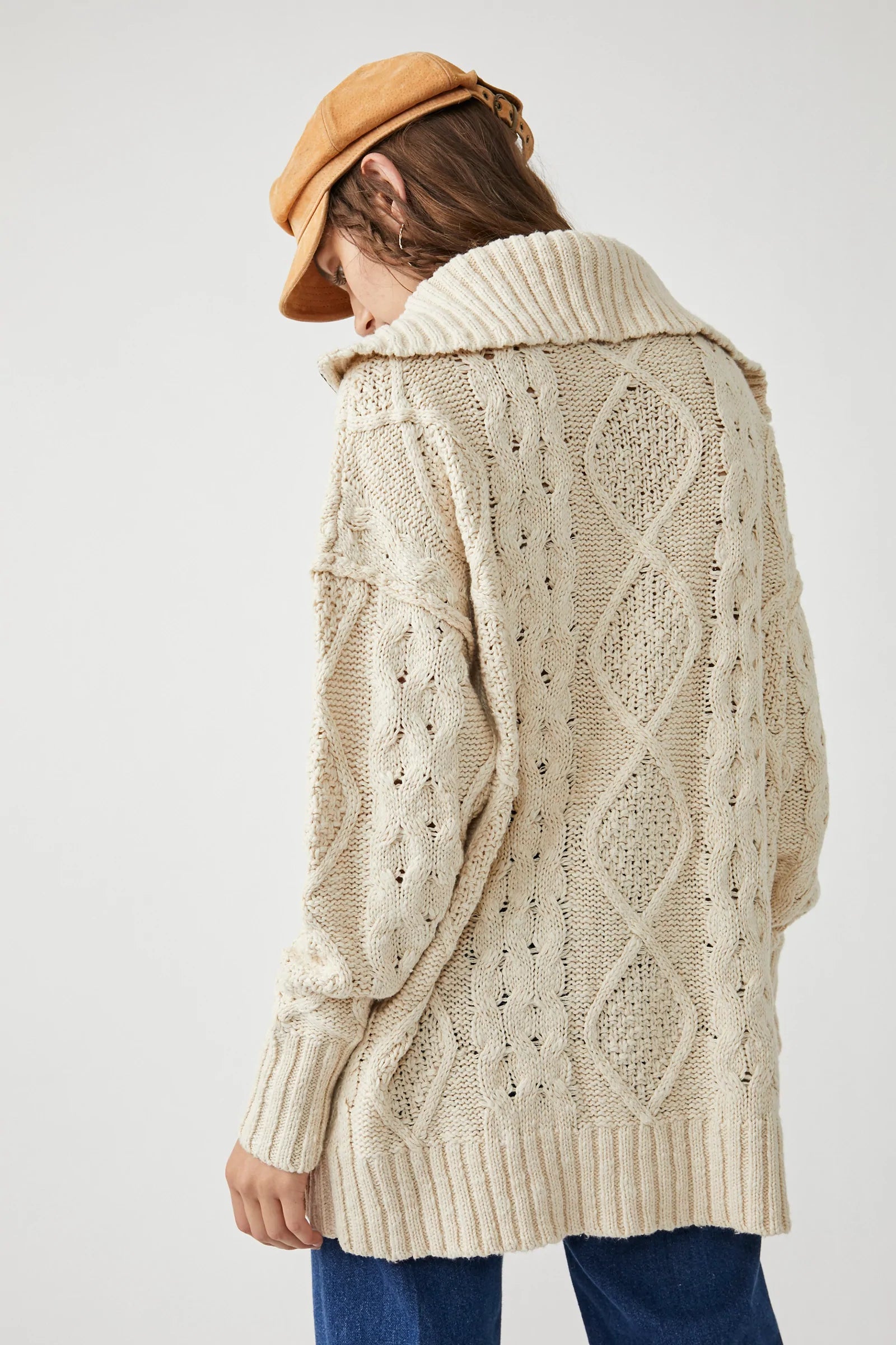 Driftwood Cable Polo - Ivory by Free People — view 3