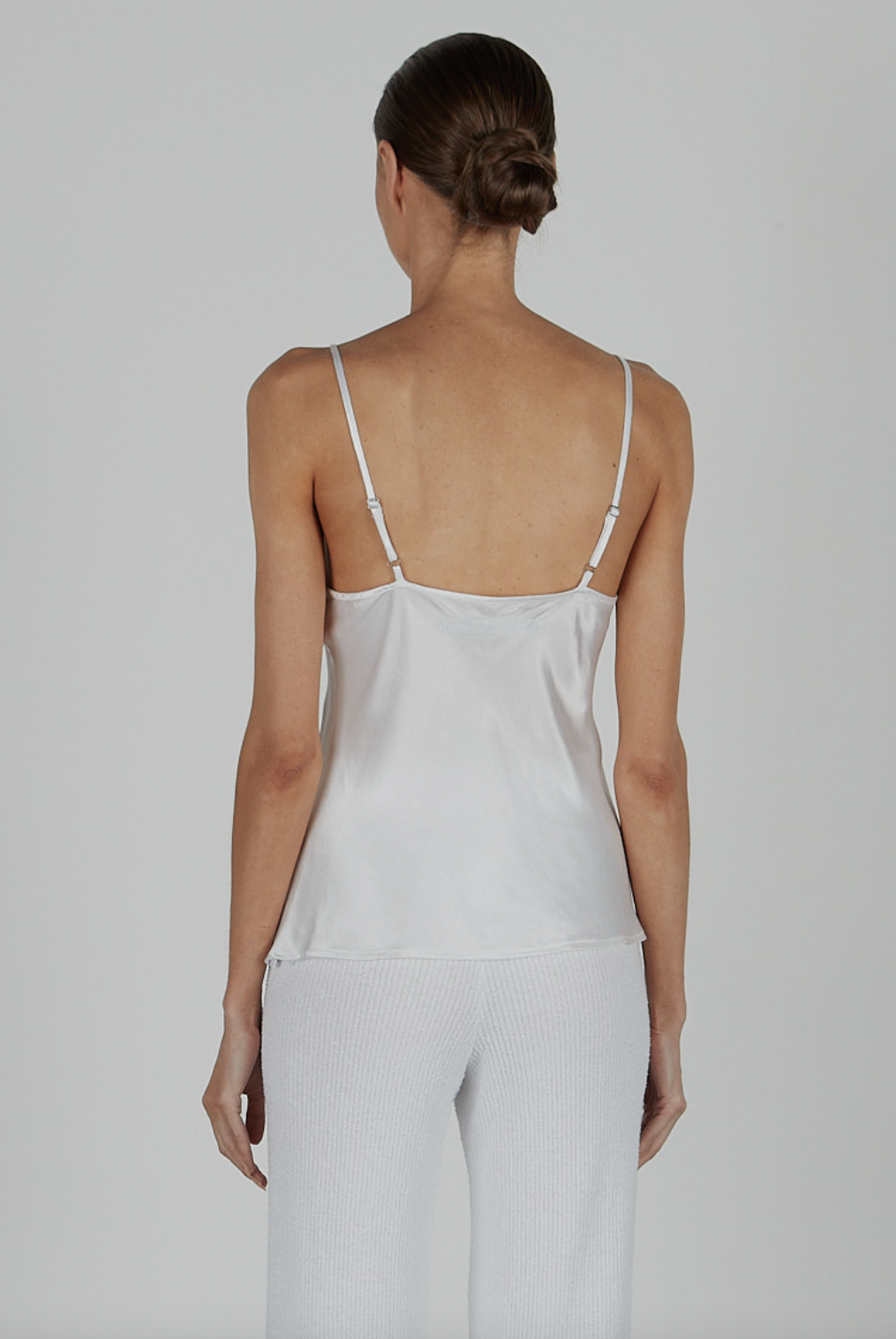 Bias Cut Cami - White by Enza Costa — view 3