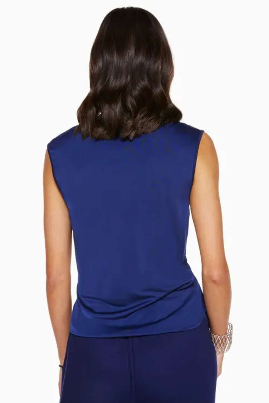 Adelina Wrap Crossover Top - Spring Navy by Ramy Brook — alternate view