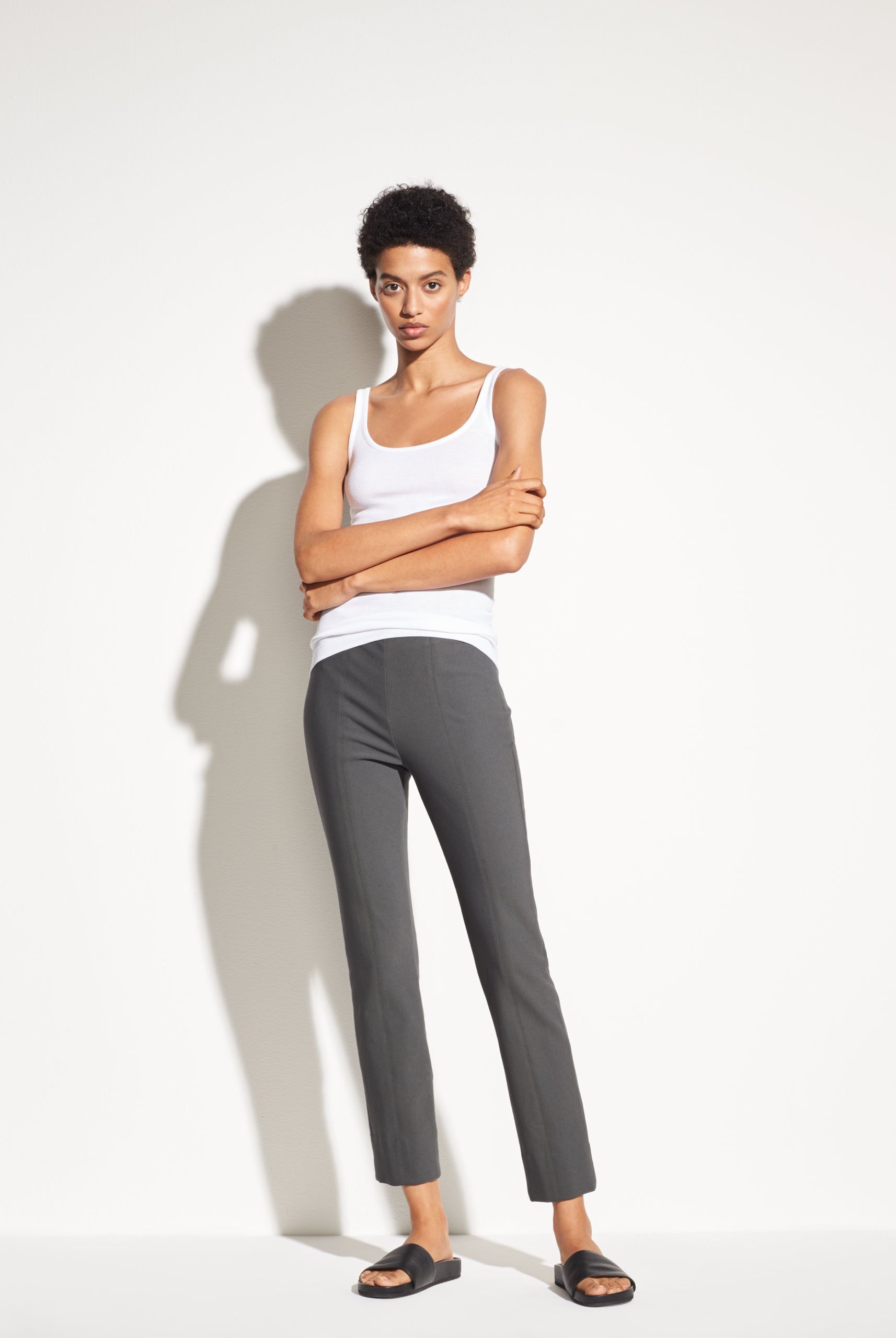 Stitch Front Seam Ponte Legging - Dark Grey by Vince | 25 South Boutiques