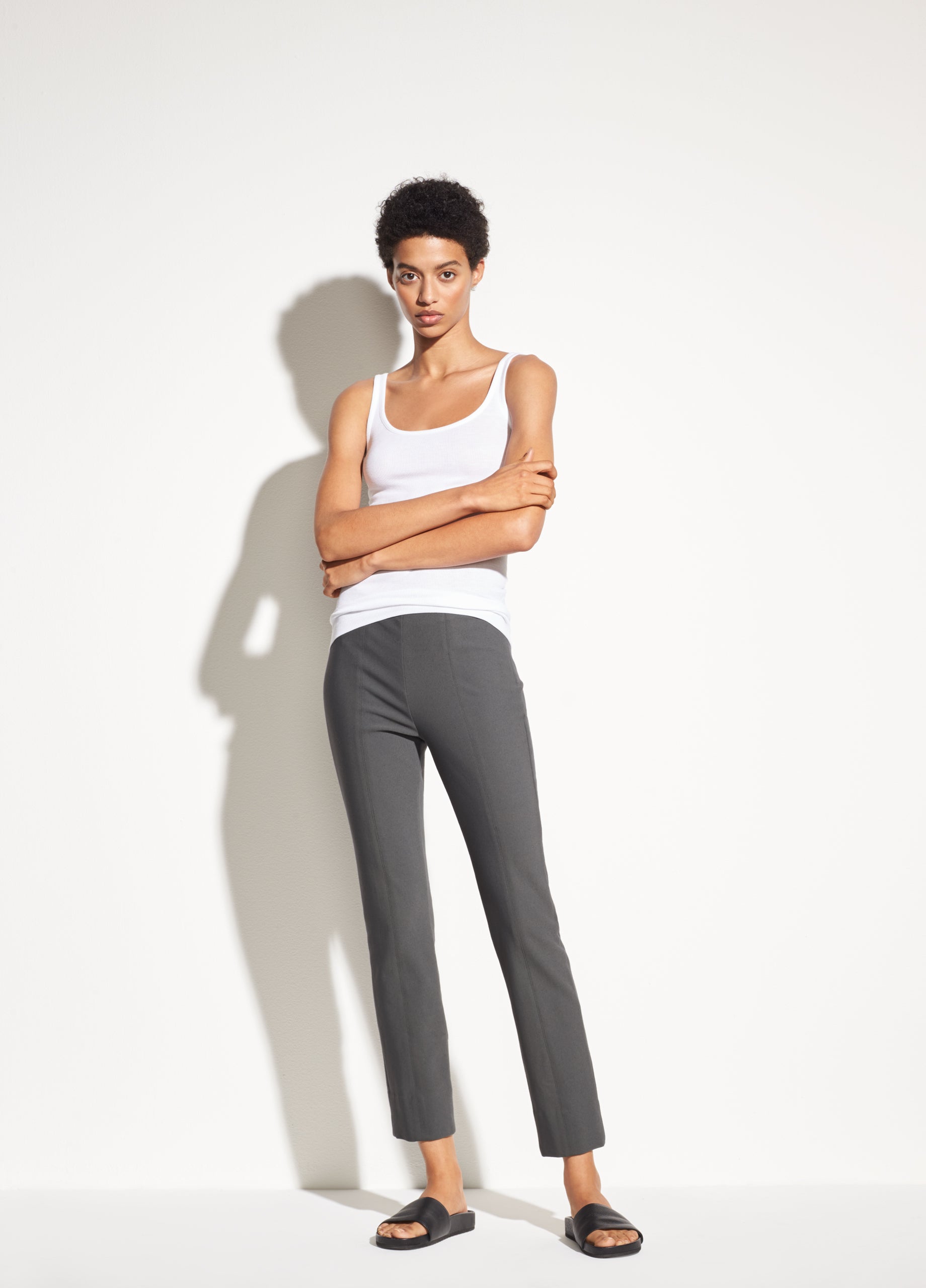 Stitch Front Seam Ponte Legging - Dark Grey by Vince | 25 South Boutiques