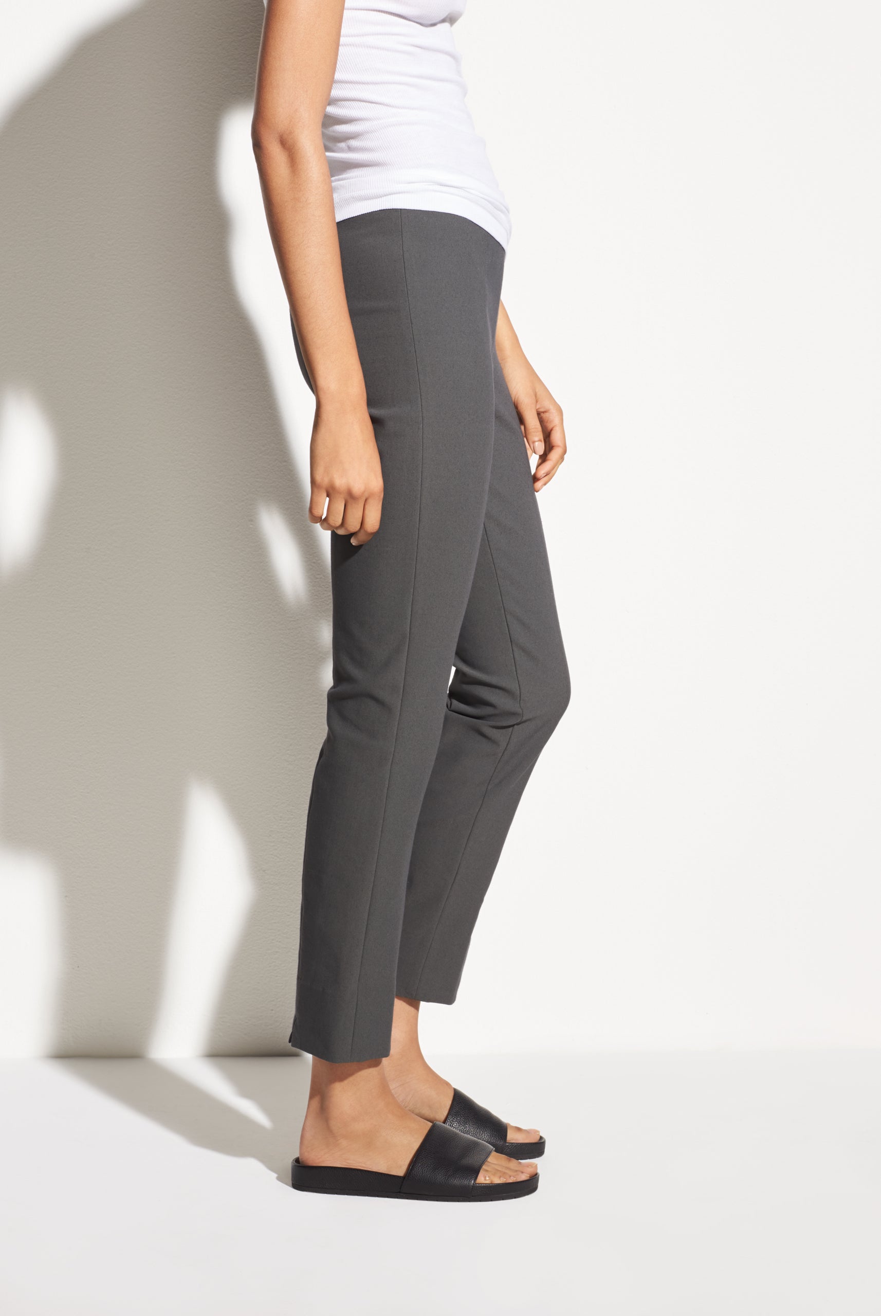 Stitch Front Seam Ponte Legging - Dark Grey by Vince — view 3