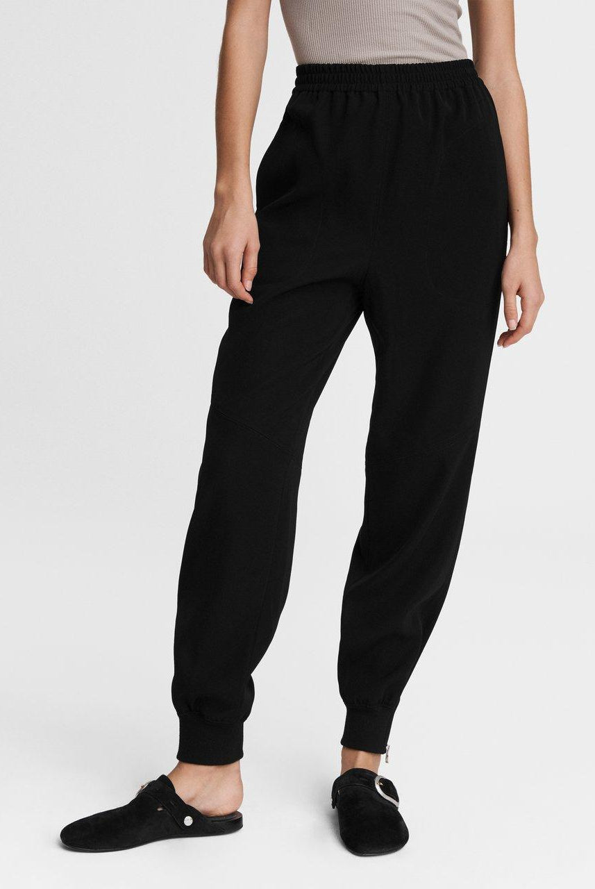 Crepe Jogger - Black by Rag & Bone — view 4