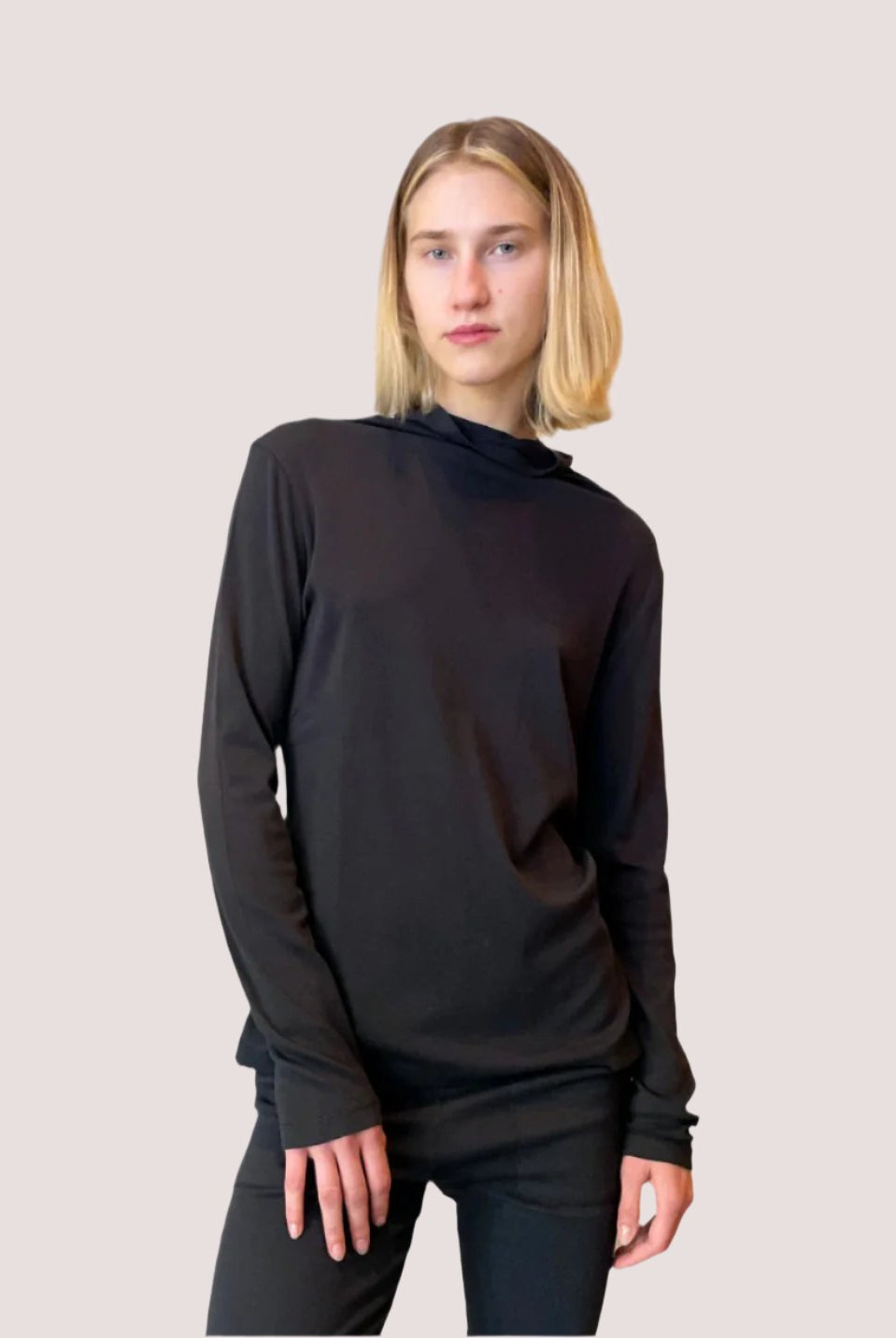 Cotton Turtleneck - Black by Kristensen | 25 South Boutiques