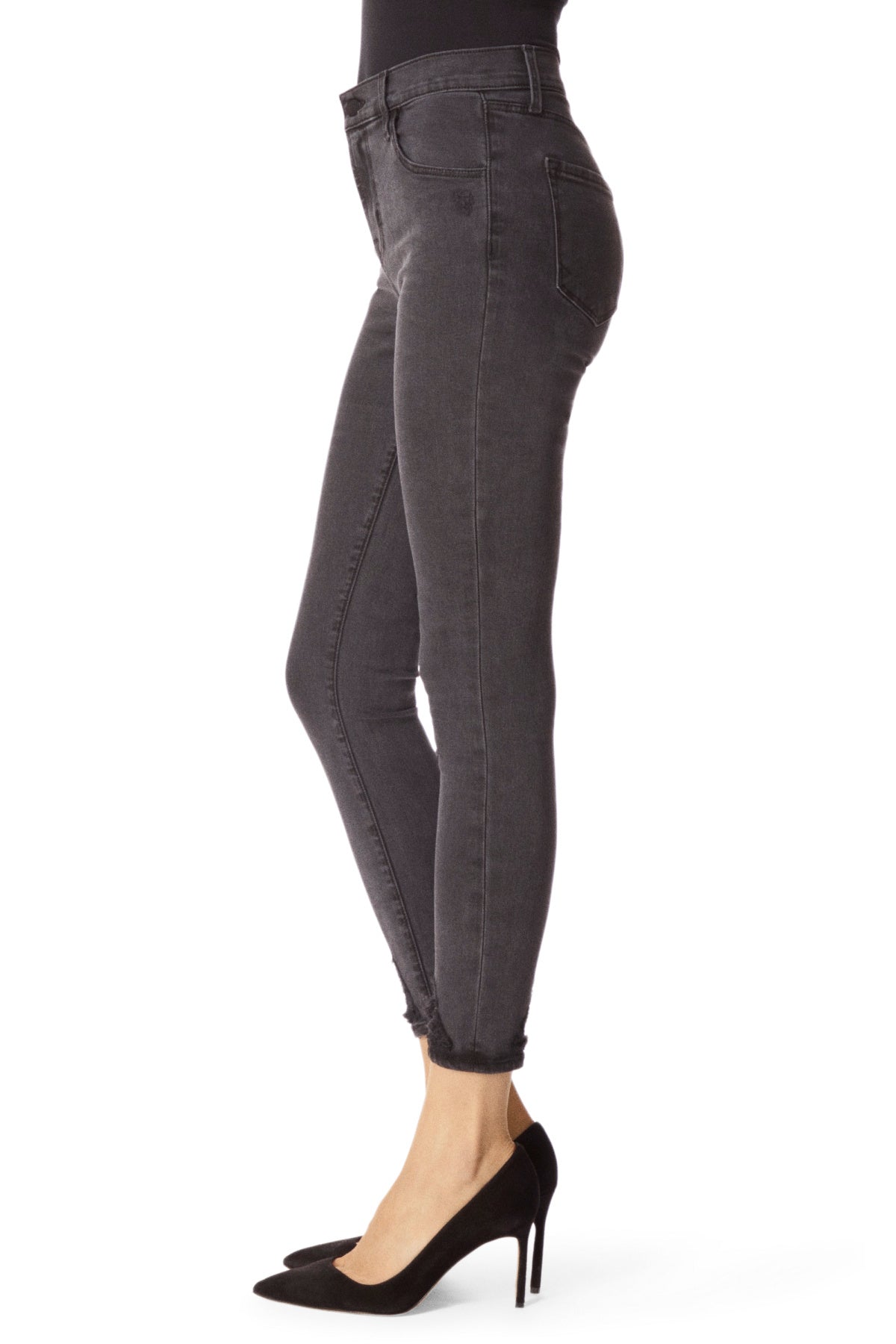 Alana High Rise Cropped Super Skinny - Photo Ready Bellatrix Destruct by J Brand — view 4