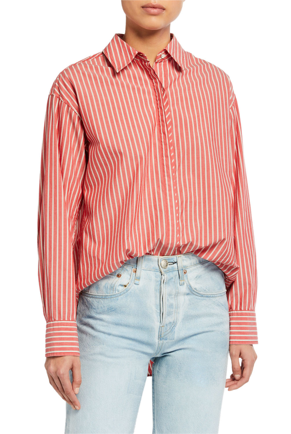 Alina Button Down Shirt - Red Stripe by Rag & Bone | 25 South Boutiques