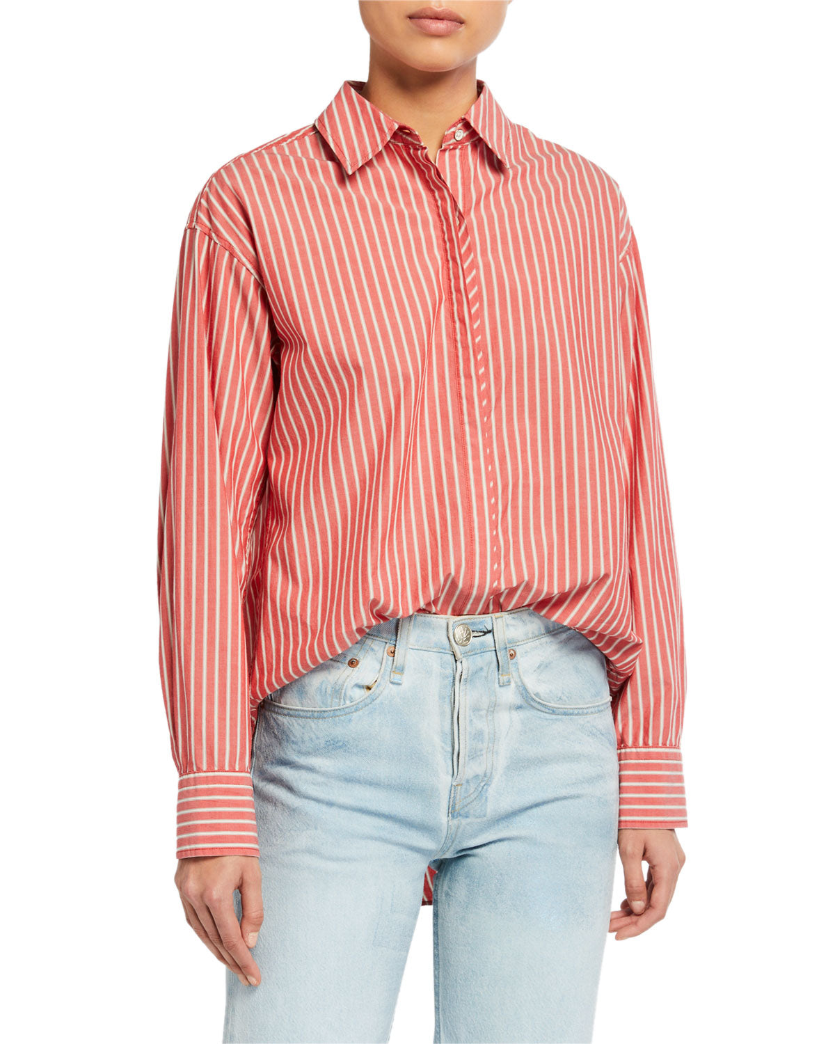 Alina Button Down Shirt - Red Stripe by Rag & Bone | 25 South Boutiques
