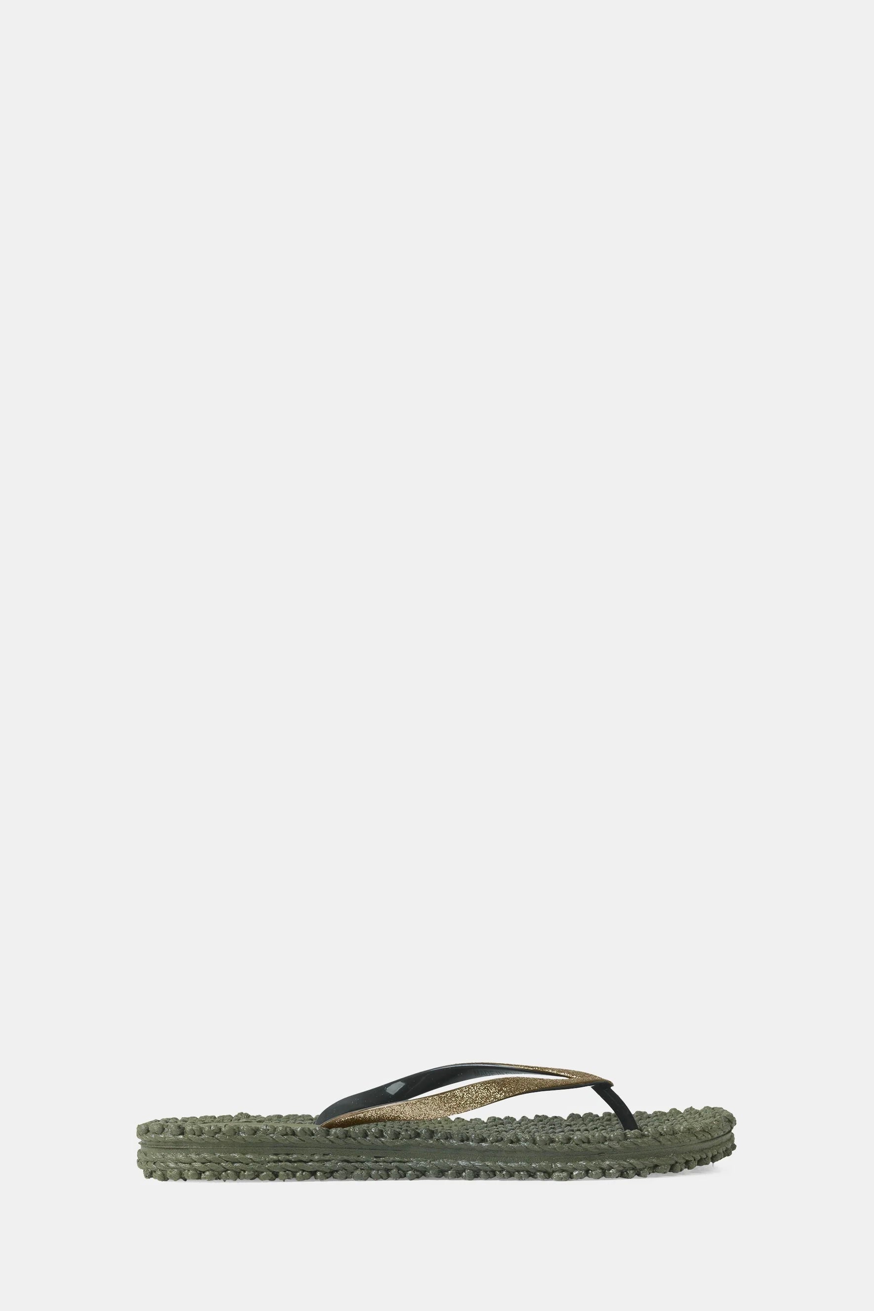 Cheerful Glitter Flip Flops - Army by Ilse Jacobsen | 25 South Boutiques