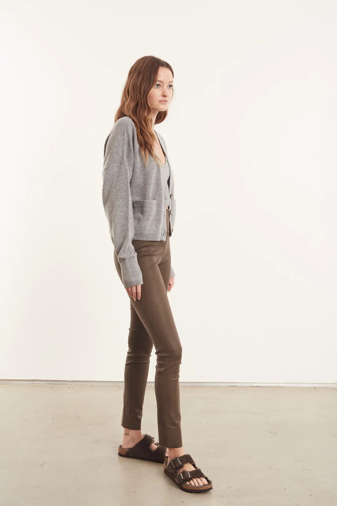 Ankle Leather Legging - Army by SPRWMN — view 4