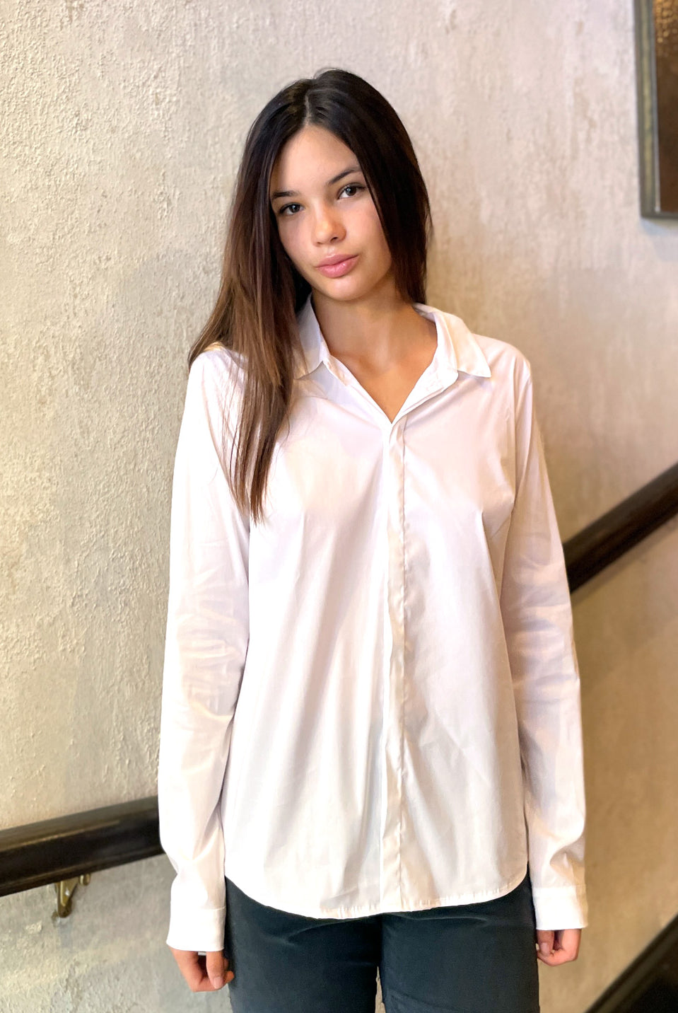Button Down Shirt - White by Private 0204 — alternate view