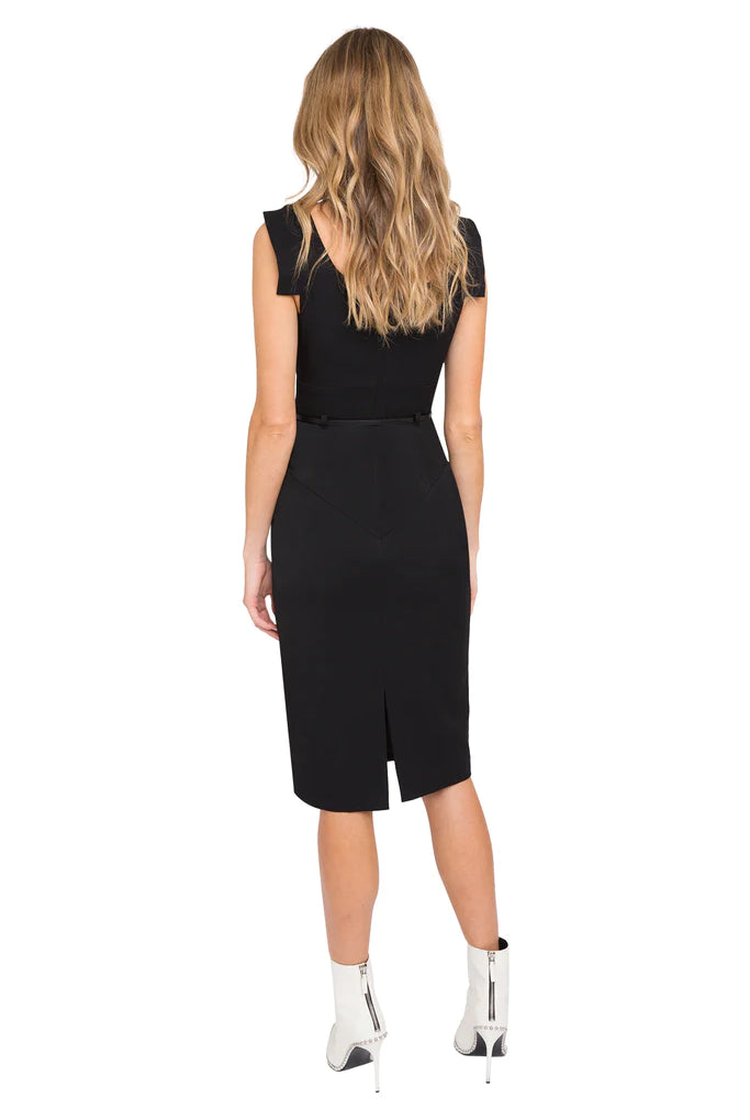 Classic Jackie O Sheath Dress - Black by Black Halo — view 3