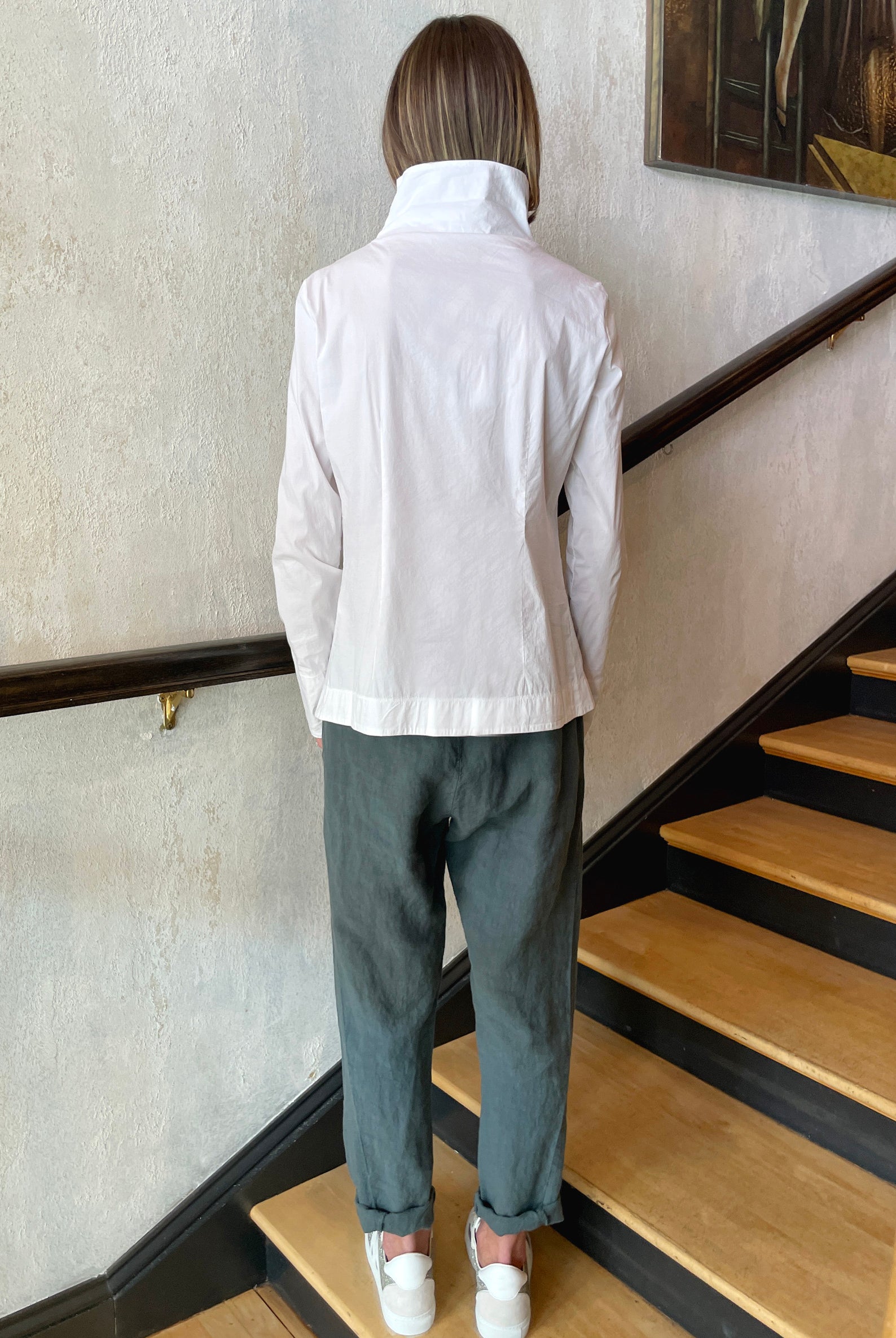 High Collar Shirt - White by Transit Par-Such — view 4