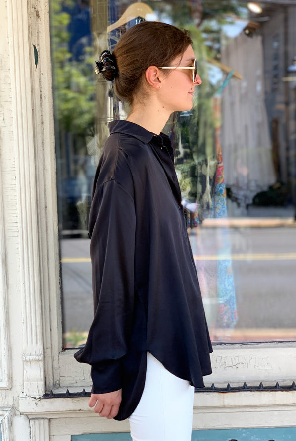 Long Sleeve Blouse - Black by Tandem — alternate view