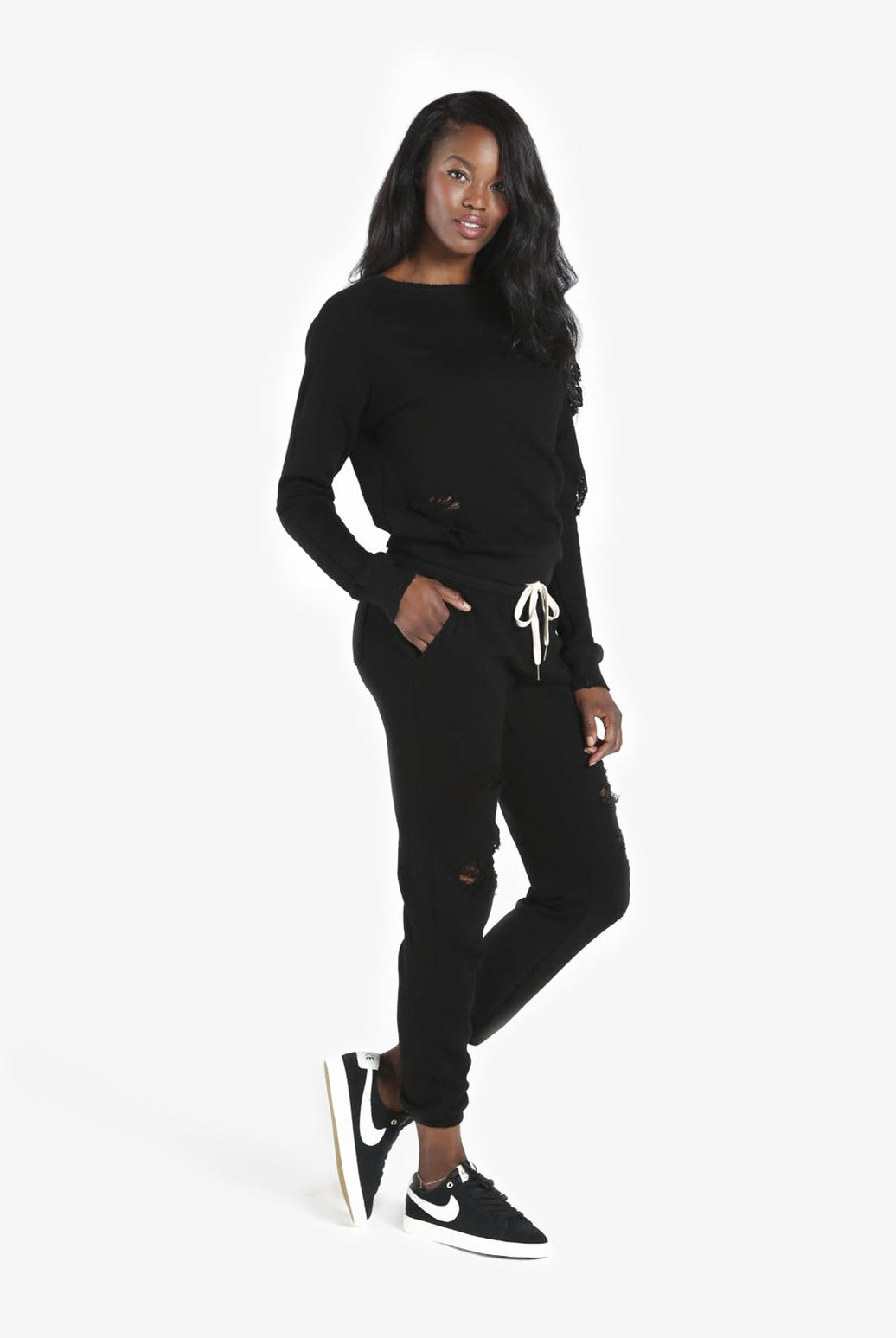 Blackbird Sweatshirt - Black Cat by N: Philanthropy — alternate view