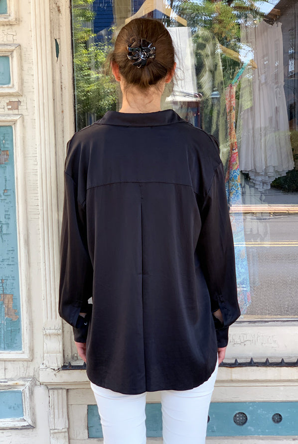 Long Sleeve Blouse - Black by Tandem — view 3