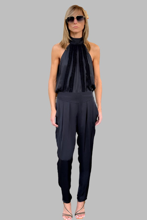 Sia High Neck Tank Top - Black by Ramy Brook — alternate view