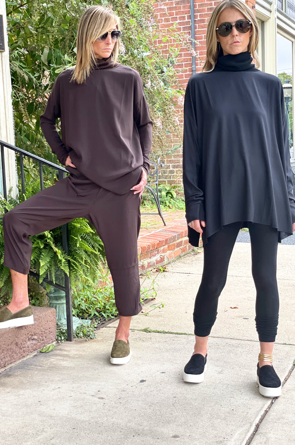 Mockneck Blouse - Black by Kristensen — view 5