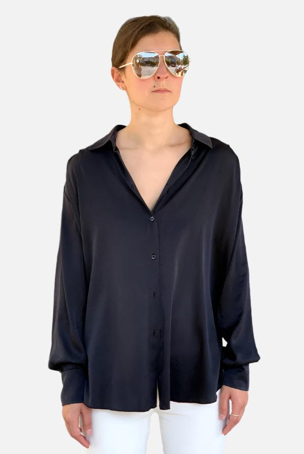 Long Sleeve Blouse - Black by Tandem | 25 South Boutiques