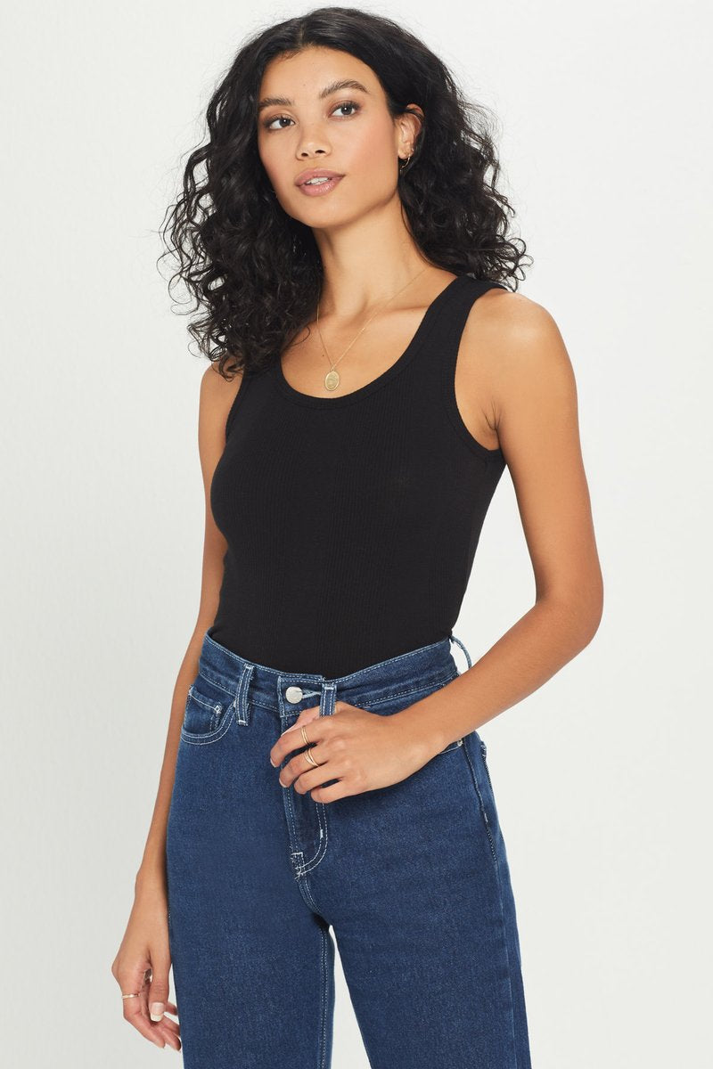 Variegated Rib Tank - Black by Goldie | 25 South Boutiques