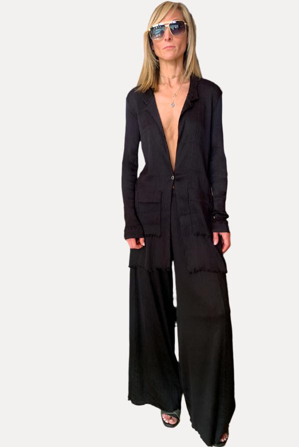 Wide Leg Pants - Black by Transit Par-Such | 25 South Boutiques