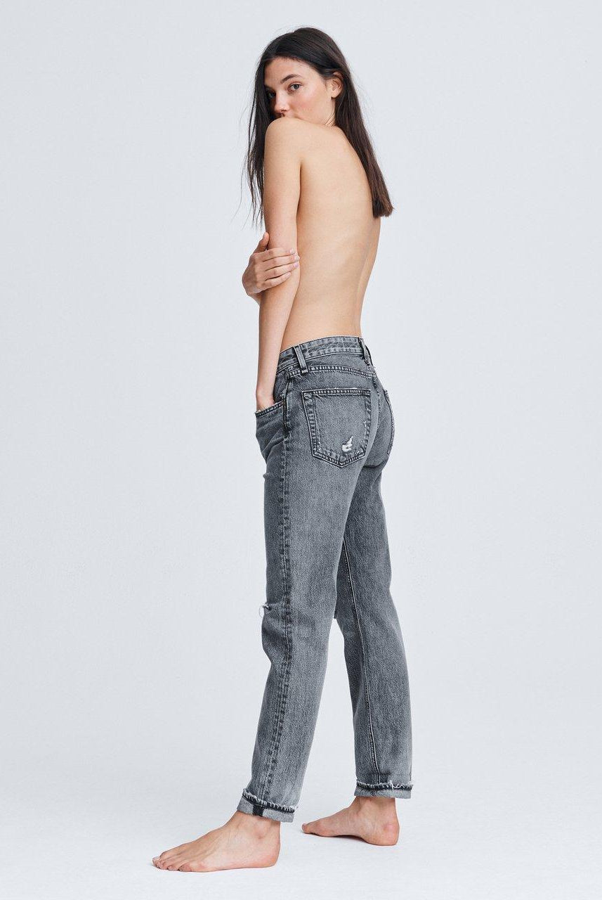 Rosa Mid Rise Boyfriend - Black Magic by Rag & Bone — alternate view