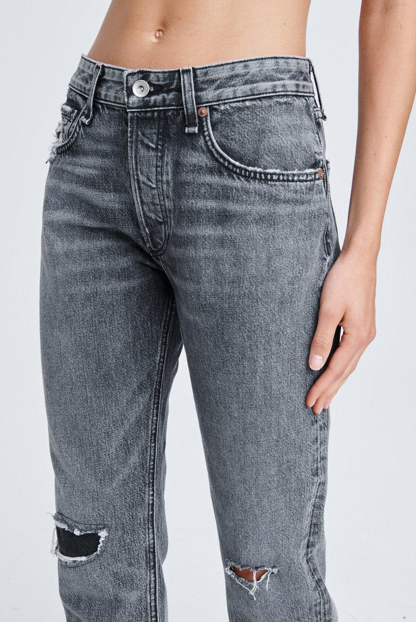 Rosa Mid Rise Boyfriend - Black Magic by Rag & Bone — view 5