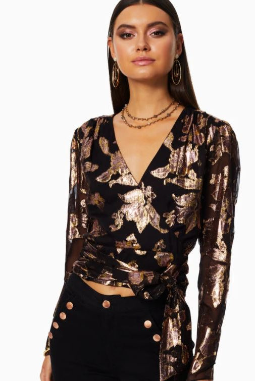 Blair Wrap Top - Holiday Blush by Ramy Brook | 25 South Boutiques