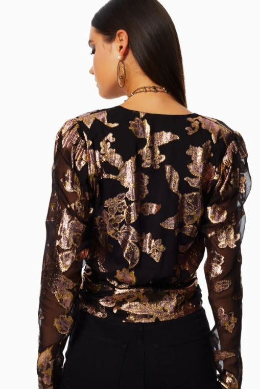 Blair Wrap Top - Holiday Blush by Ramy Brook — alternate view