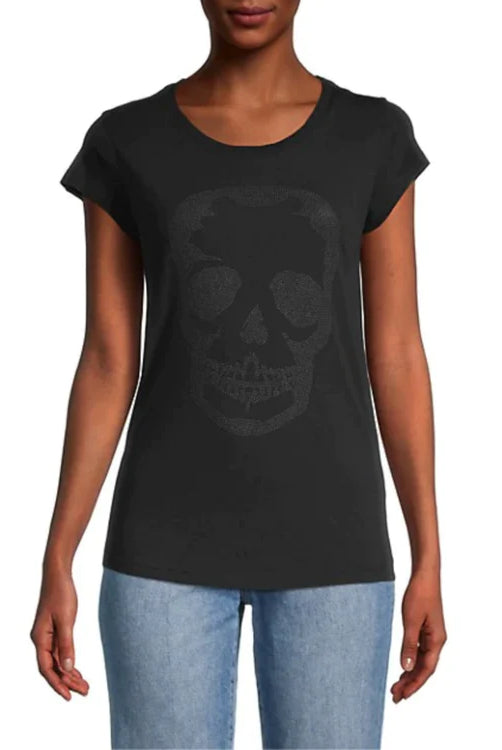 Skull Strass Short-Sleeve T-Shirt - Noir by Zadig & Voltaire | 25 South Boutiques