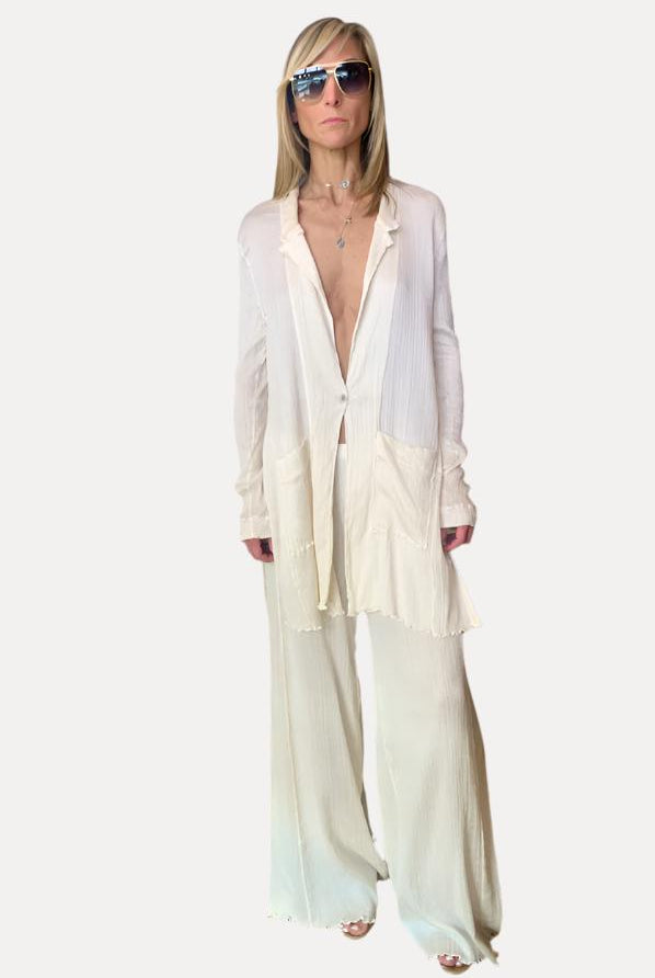 Wide Leg Pants - Ivory by Transit Par-Such | 25 South Boutiques