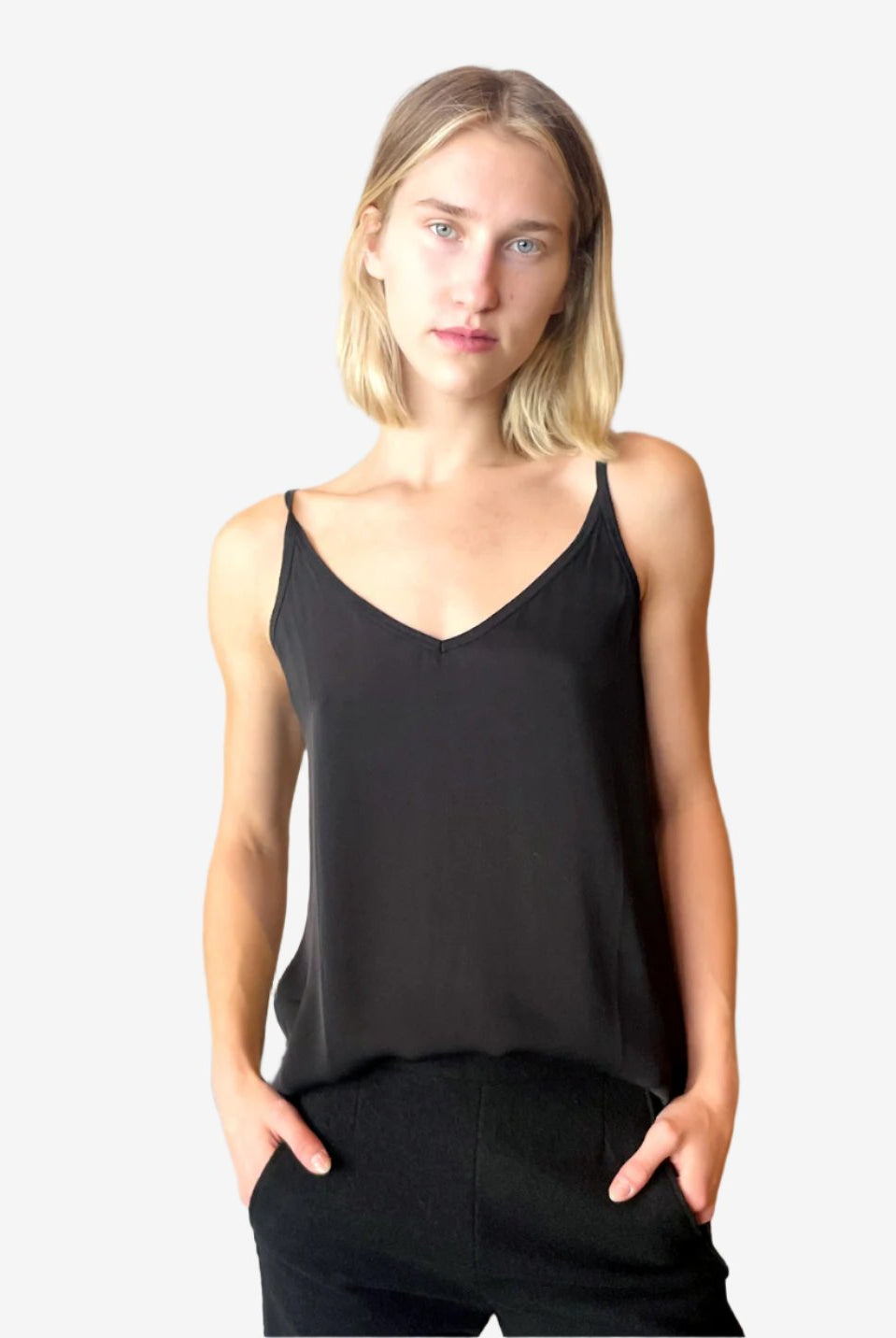 Silk Tank - Black by Private 0204 | 25 South Boutiques