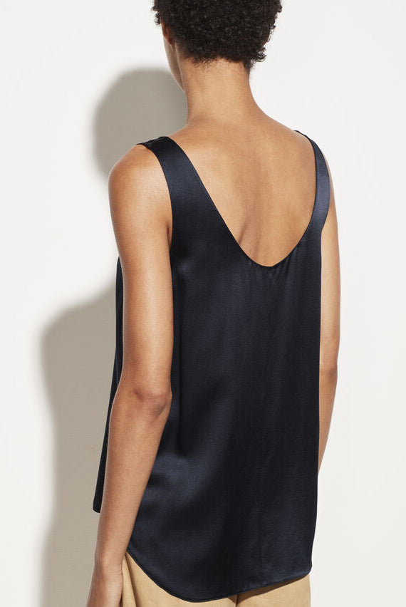 Satin Tank - Coastal Blue by Vince — view 4