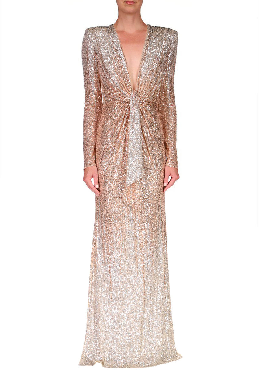 Floor-Length Sequin Gown - Blush by Badgley Mischka | 25 South Boutiques