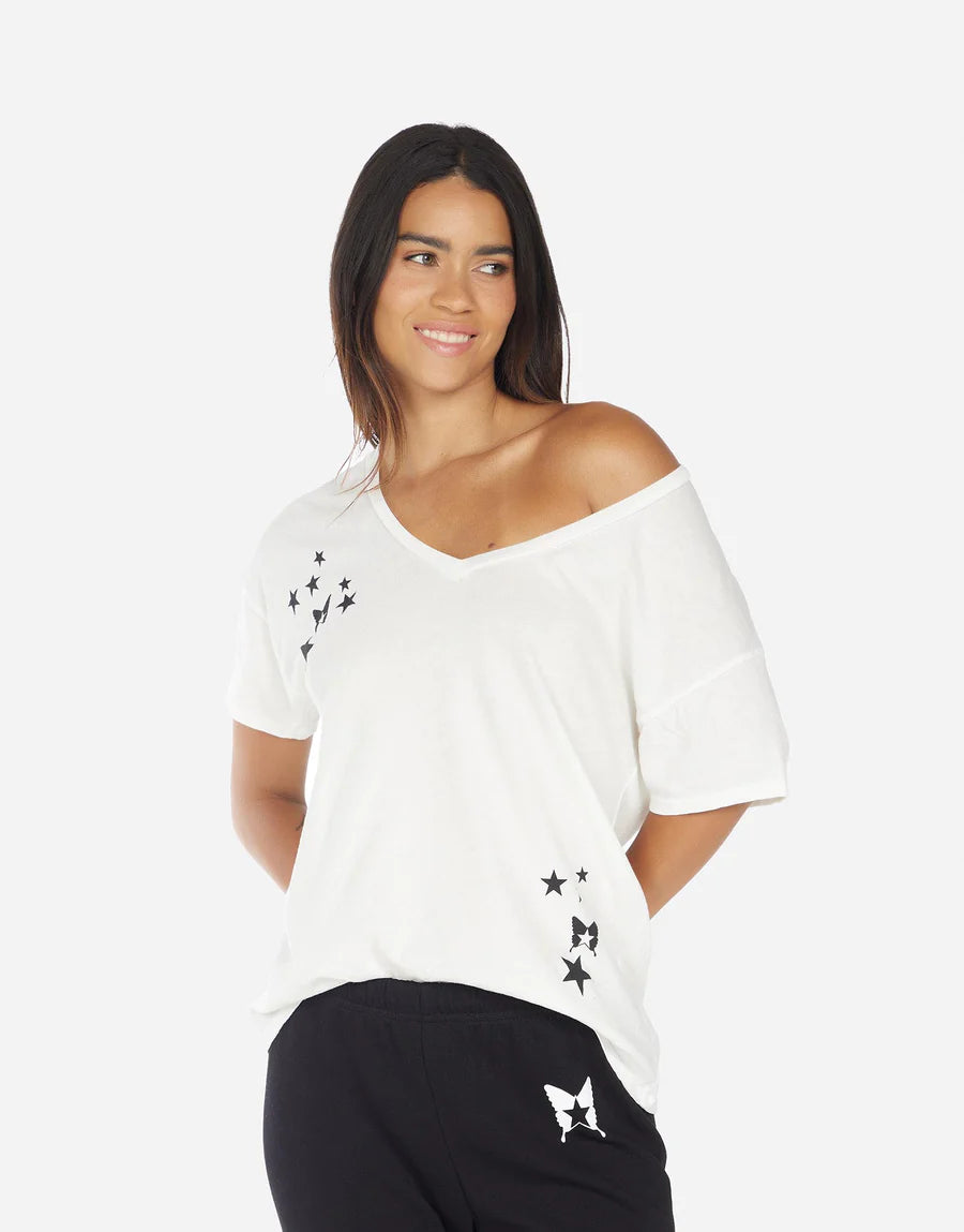 Brixton Rock Star Butterfly Tee - Milk by Lauren Moshi — view 3