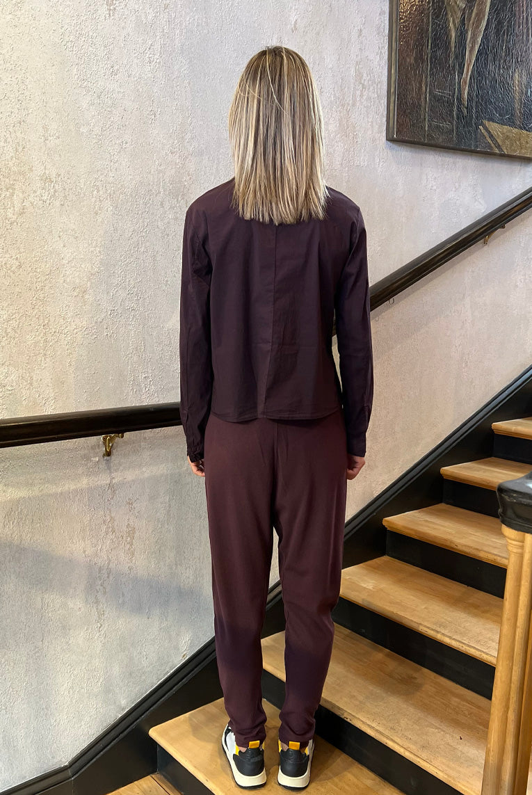 Oversize Fit Trousers - Burgundy by Transit Par-Such — alternate view