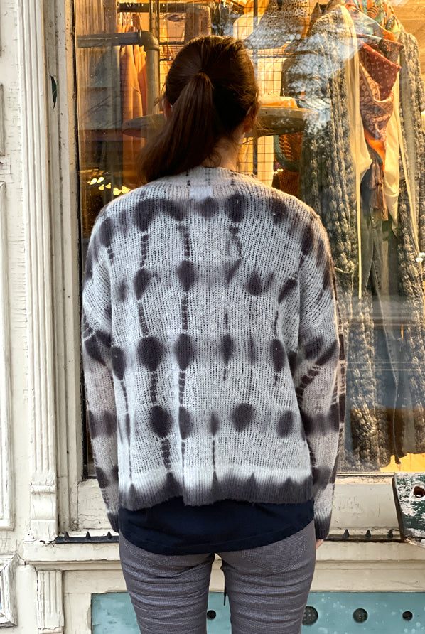 Tie Dye Cardigan - Grey by Sundry — alternate view
