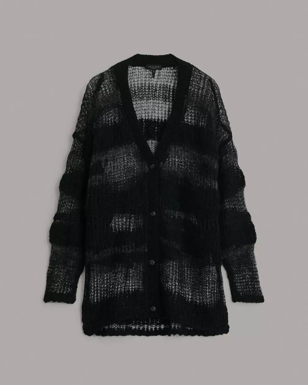 Lillian Alpaca Cardigan - Black Multi by Rag & Bone — alternate view