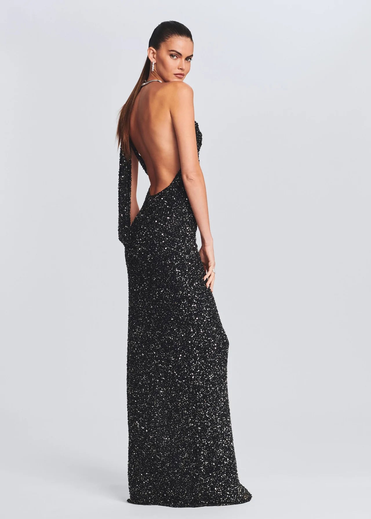Celine Sequin Dress - Black by Retrofête — view 3
