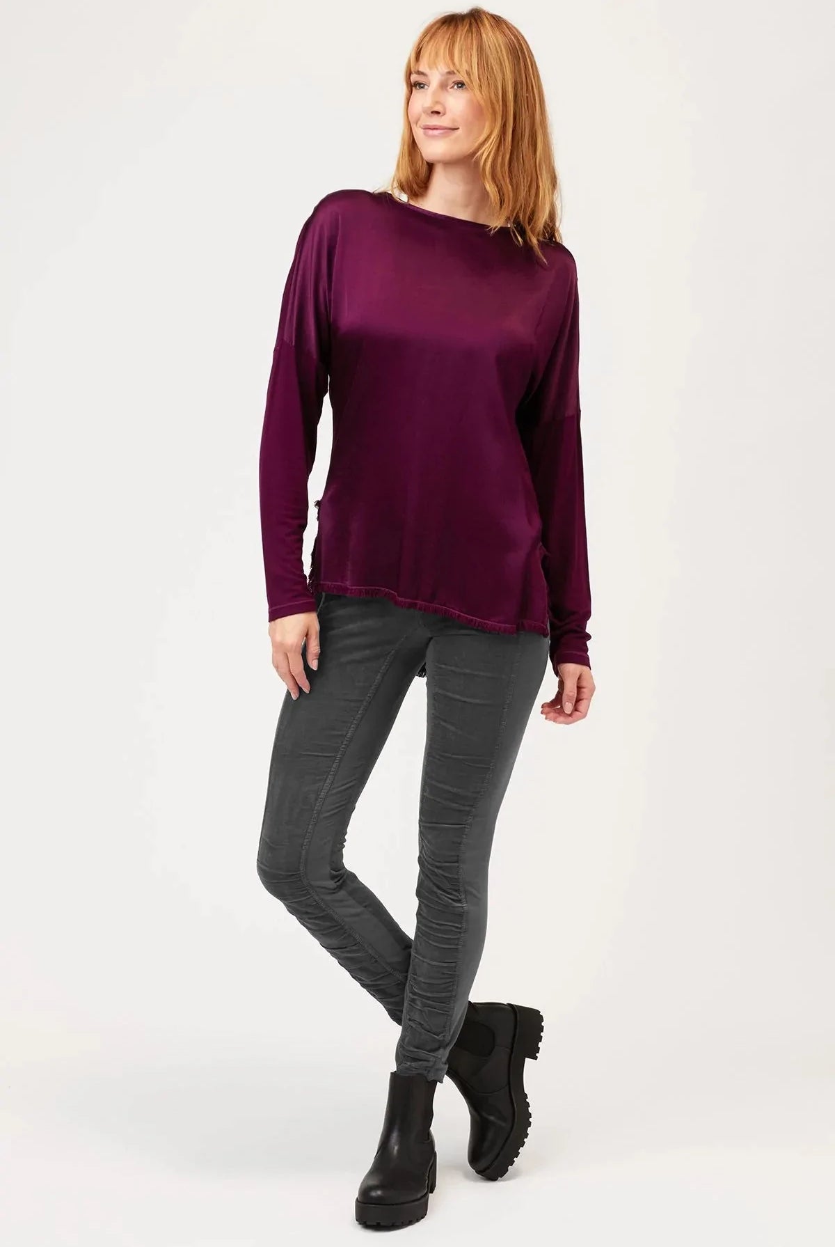Corduroy Olso Leging - Charcoal by XCVI — view 4