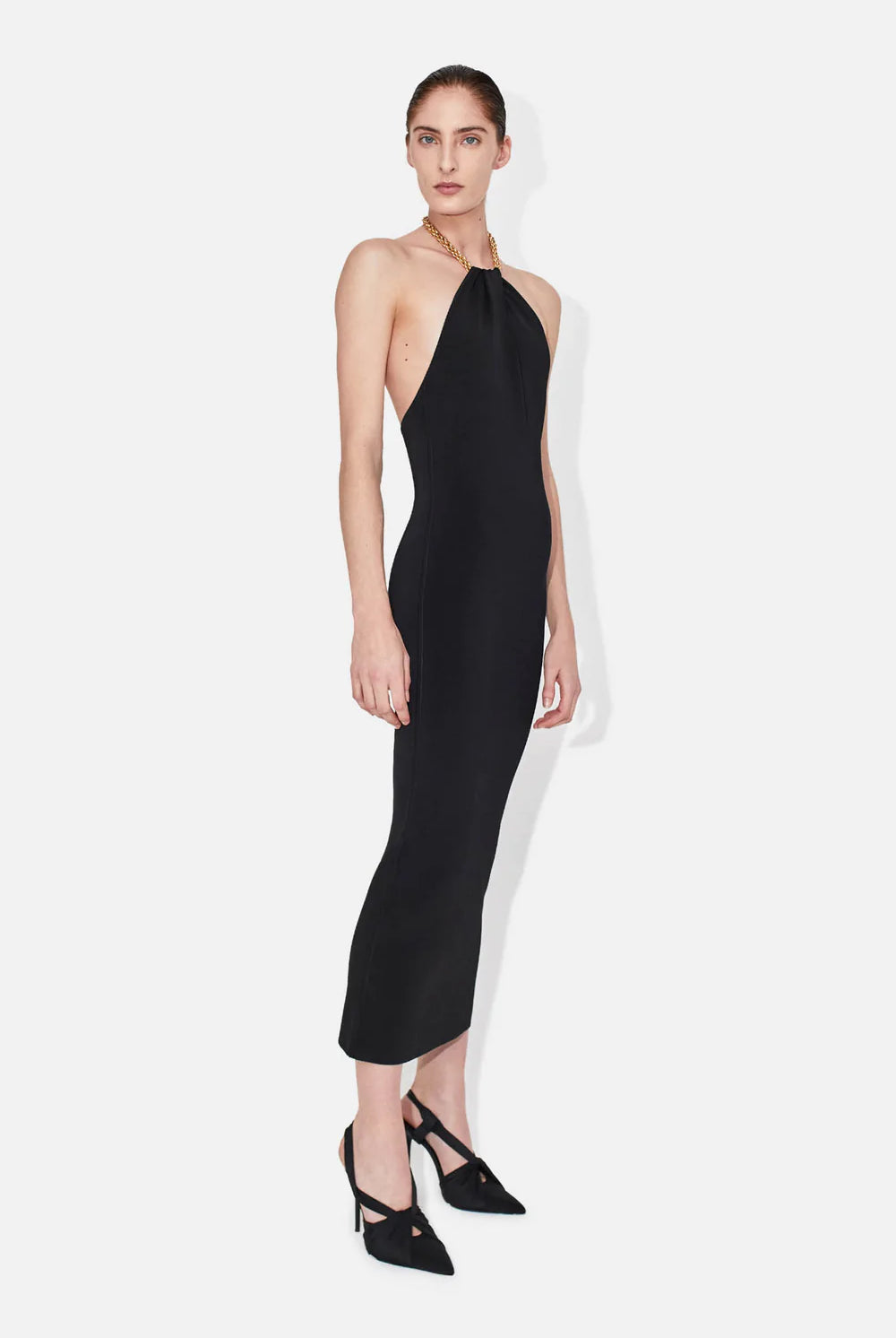 Cleopatra Dress - Black by Galvan London — view 4