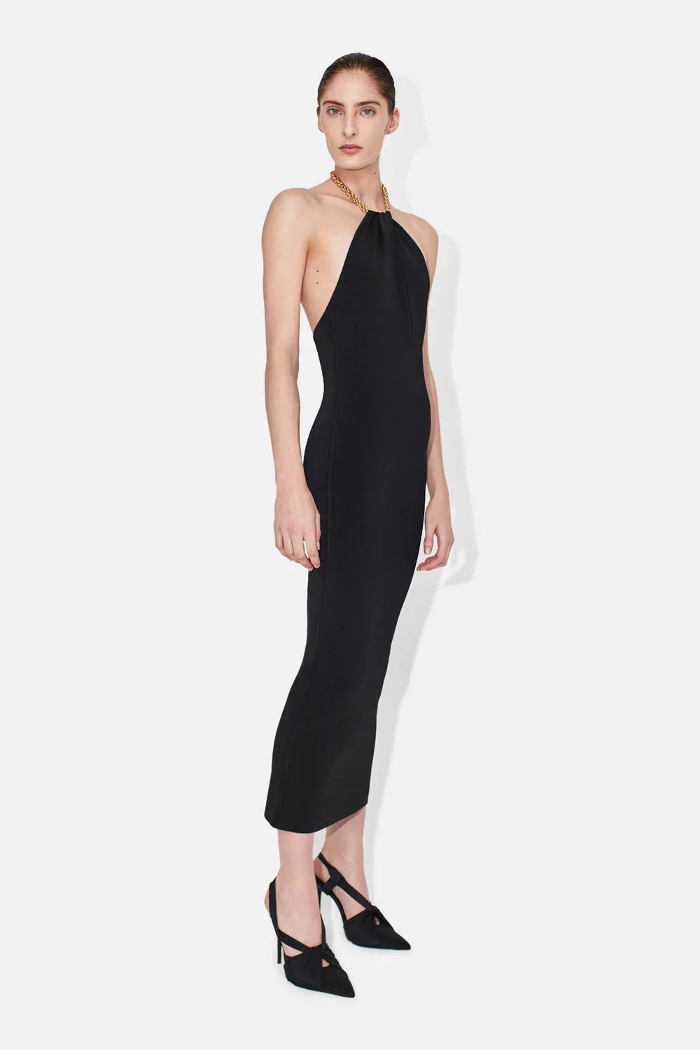Cleopatra Dress - Black by Galvan London — view 4