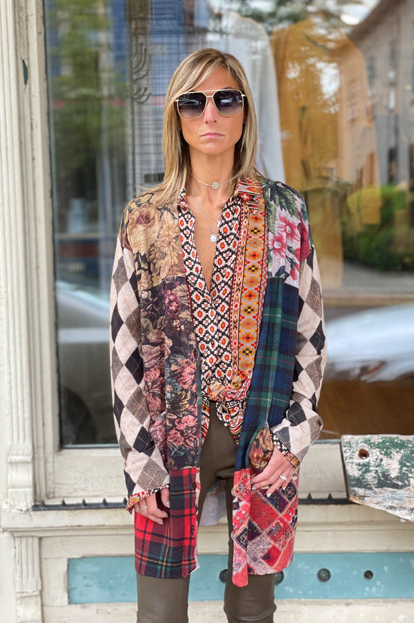 Pattern Coat - Multicolor by Vilagallo — alternate view