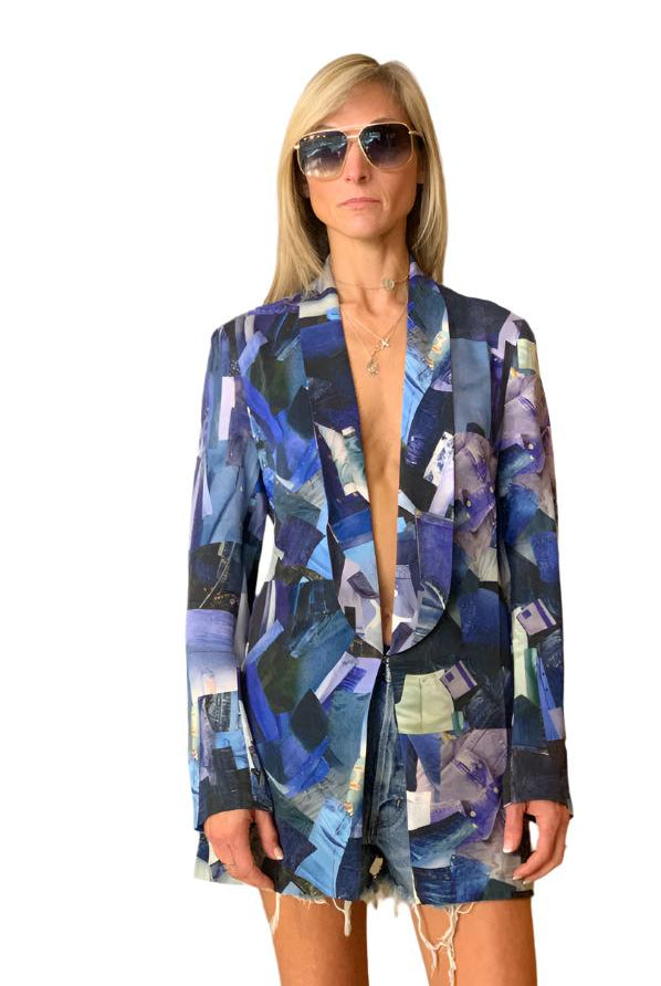 Josy Blazer - Blue Collage by Unbreakable Evolution | 25 South Boutiques