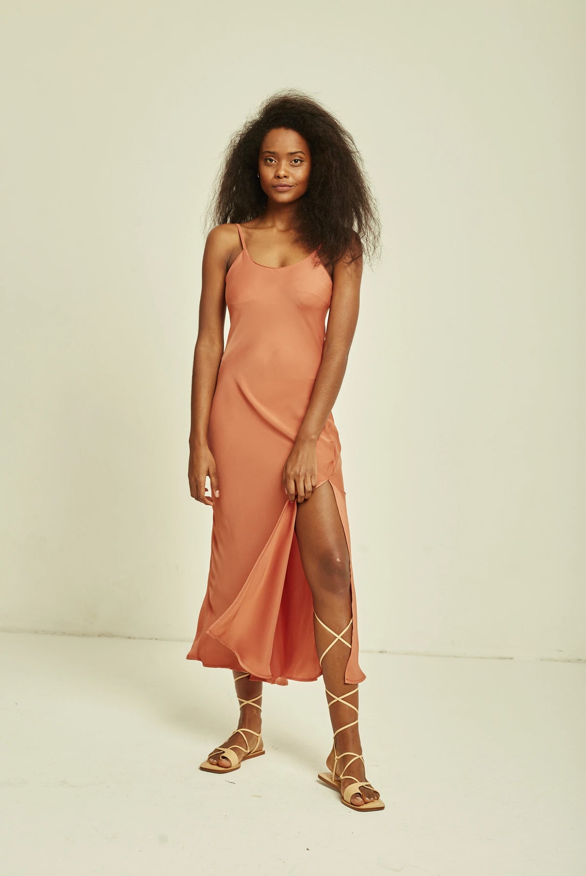 Lennon Midi Dress - Copper Clay by Deluc — alternate view