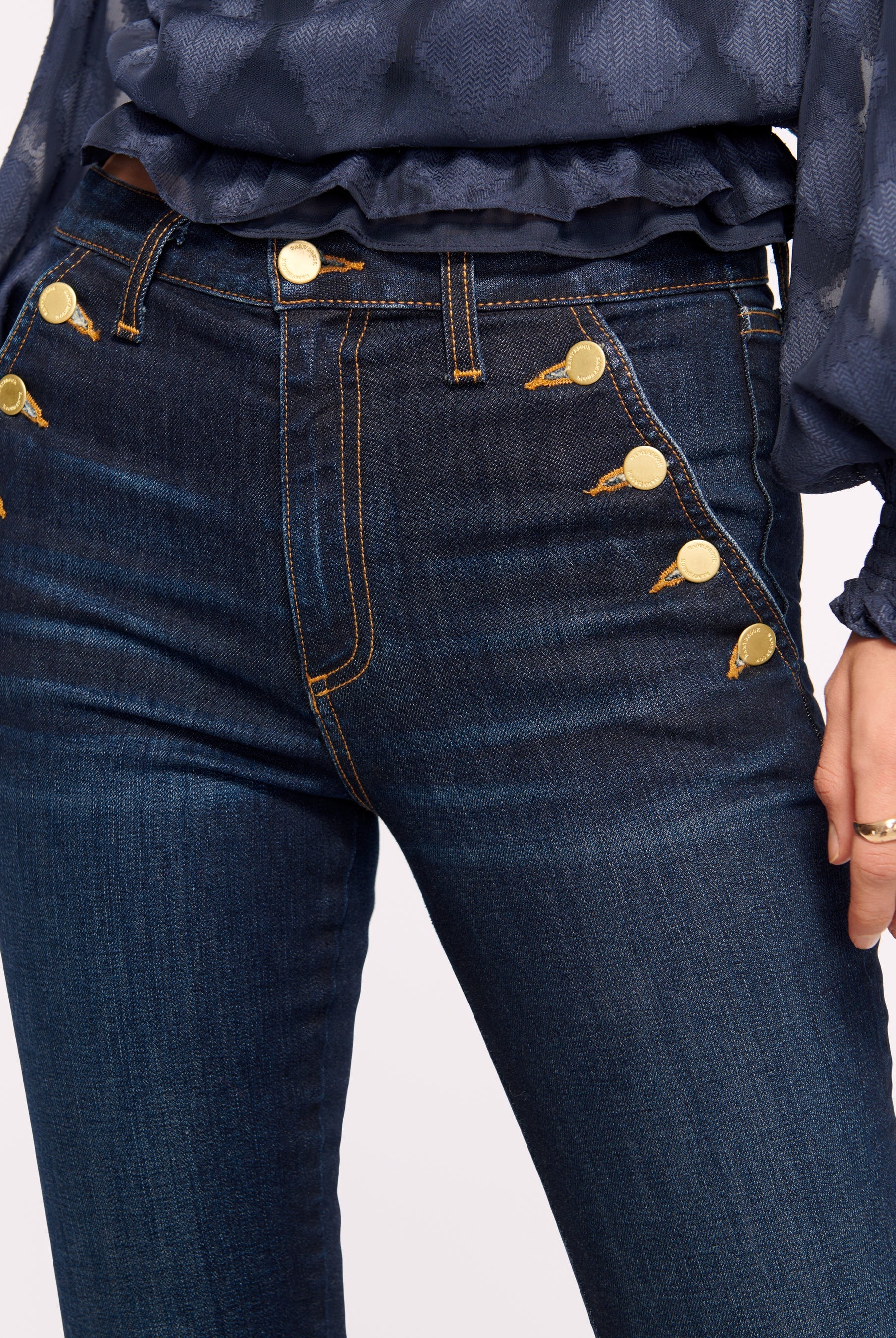 Helena High-Rise Skinny Jean - Dark Rinse by Ramy Brook — view 5