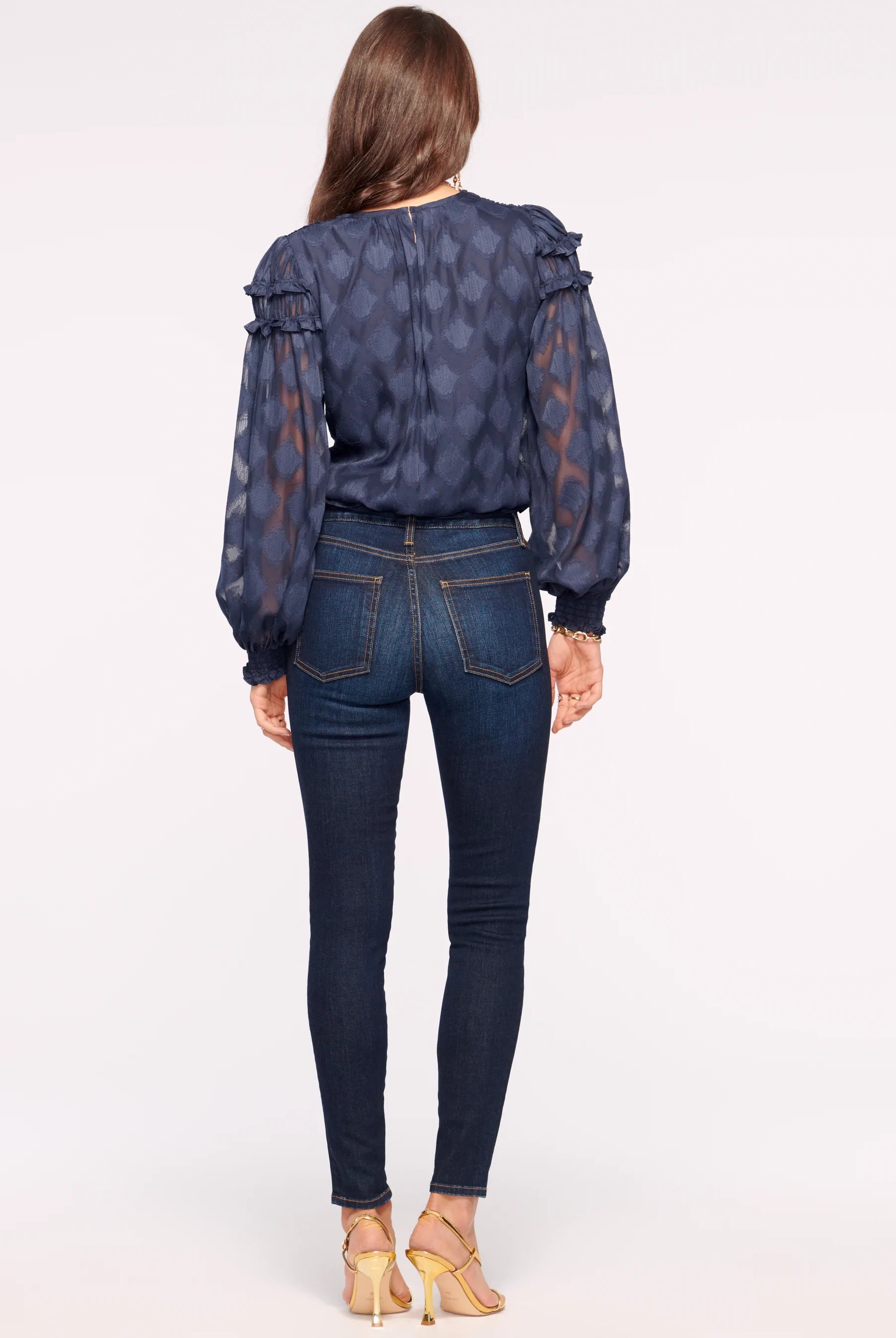 Helena High-Rise Skinny Jean - Dark Rinse by Ramy Brook — view 4